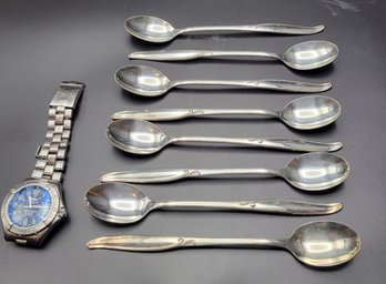 WM Rogers Set Of Ice Tea Spoons. Silver Plate