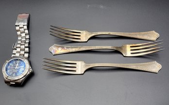 Oneida Community Set Of 3 Silver Plate Forks