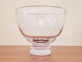 Large Simon Pearce Signed Glass Footed Centerpiece Bowl