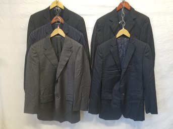 Five Men's Designer Suit Jackets: Dolce & Gabbana, Gucci, Polo & Canali - Size 40