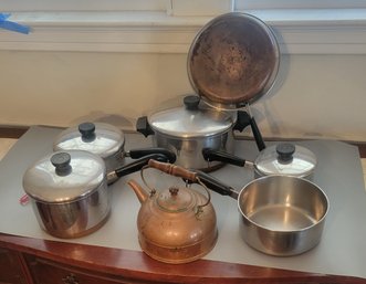 Reverware 7 Piece Full Set With One Very Vintage Tea Kettle