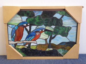 Stained Glass #1 Blue Birds