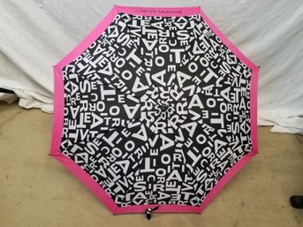 Victoria's Secret Limited Edition Large  All Over Text Pink/blk/white Umbrella