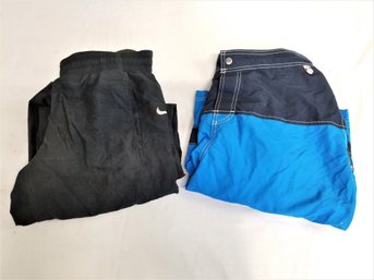 Men's Nike Board Shorts And Lands End Swim Trunks Sizes M/L   Lot 1