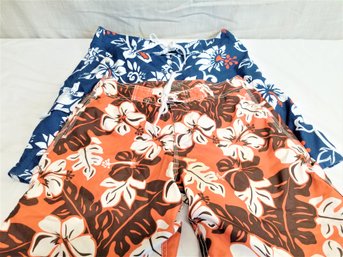 Men's Floral Print OLD NAVY Swim Trunks Sizes M/L