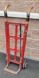 Vintage Tapered Hand Truck.  Steel And Oak