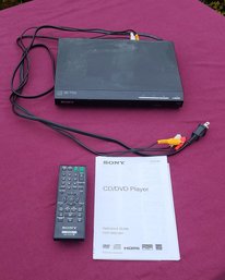 Sony Cd/dvd Player W Remote, Works