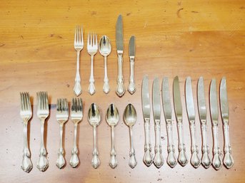 Vintage Reed & Barton Sterling Silver Hampton Court Flatware - Eight 5 Piece Place Settings