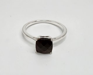 Natural Chocolate Sapphire Ring In Sterling Silver