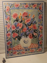 Framed And Signed Watercolor (Kathy's Bouquet'