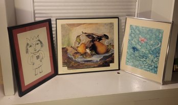 Signed Modern And Vintage Art