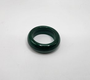 African Malachite Carved Band Ring