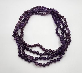 Beaded Amethyst Endless Necklace