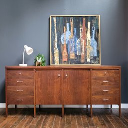 60s Paul Mccobb Walnut & Rosewood 16 Drawer Delineator Dresser