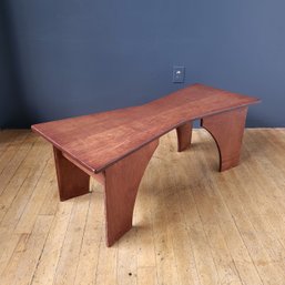 Vintage Solid Wood Bowtie Bench