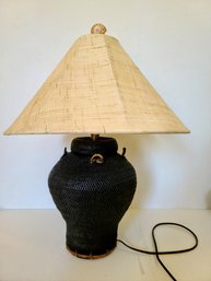 Designer High Quality Rattan Lamp With Shell Finial