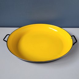 Large 16.5' Mid Centuey Enameled Paella Pan