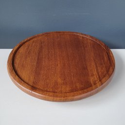 Vintage 70s Solid Teak Lazy Susan