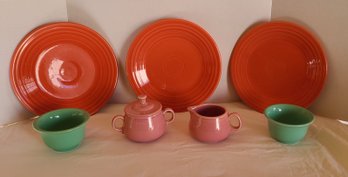 Fiesta Ware, 1 Bowl Has A Crack, Otherwise Good Condition
