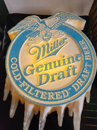 Vintage Miller Genuine Draft Lighted Advertising Sign