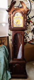 Vintage Ridgeway West Germany GrandFather Clock In Good Working Condition Weights Removed For Transport