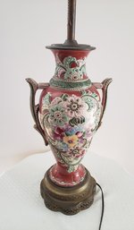 Gorgeous Asian? Moriage Floral Porcelain Table Lamp