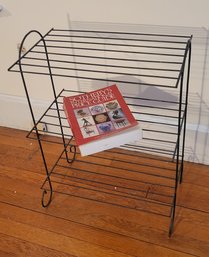 Wire 3 Shelf Rack.  Magazines, Plants, End Table.