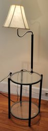 Glass Side Table With Built In Lamp.   -           -            -            -          -        -  Loc:2nd