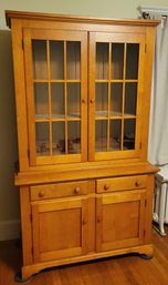 Yellow Pine Hutch Or Kitchen Cabinet.  In Great Shape.      -           -              -       Loc:2nd