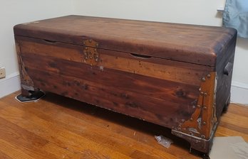 Copper Fitted Cedar Chest With Interesting Sticker.  -           -            -        ------ Loc3rdFL