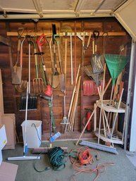 Yard Tool Group.  What A Score.  All These Tools Just In Time For Spring.         -       - - - Loc:Garage