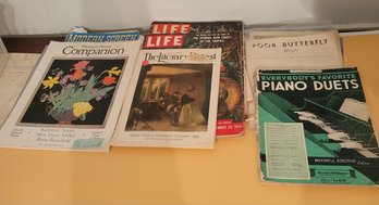 Sheet Music And Some Old LIFE Magazines.             -          -          - -   - Loc:Mantel In Zip Lock