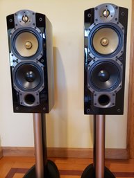 Very Rare Paradigm Signature S4 Audiophile Speakers With Stands