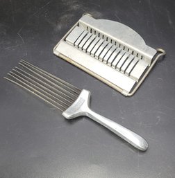 Vintage Aluminum Tomato Slicer And Butter Slicer.   Made In USA. -           -          -         -  Loc:BS1