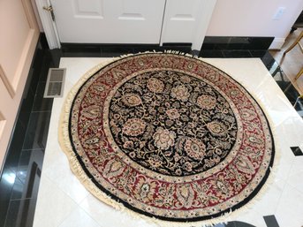 Handknotted Round Entryway Rug