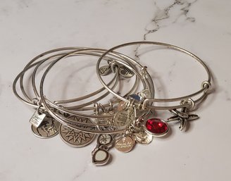 Beautiful Lot Of 5 Alex And Ani Bracelets