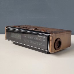 Late 70s Mod Panasonic LED Alarm Clock Radio .