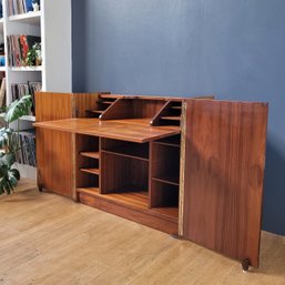 60s Brazilian Rosewood Desk Magic Box With Key