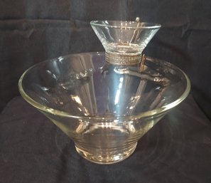 Beautiful Vintage Mid Century Chip And Dip Bowl Set