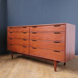 C 1960 Ib Kofod Larsen Danish Teak 8 Drawer Dresser