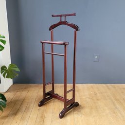 C 70s Vintage Double Pedestal Valet Stand