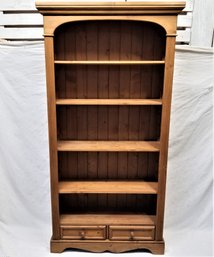 Handsome Solid Wood Tall Bookcase Shelving Unit