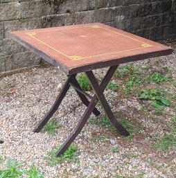 Vintage Wooden Card Table W Folding Legs, Needs A Good Cleaning