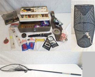 Saltwater Fishing Tackle Box Net And Minnow Trap