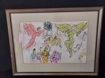 'Le Plafond De L'Opera De Paris' Lithograph After Chagall