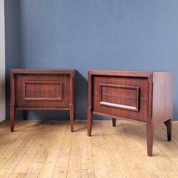 Pair 60s Tabago Brutalist Nightstands