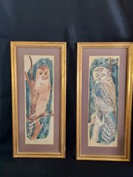 Pair Of Owls Paintings