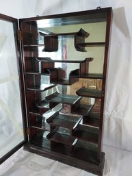 Mid Century Chinese Hanging Wall Mount Display Cabinet