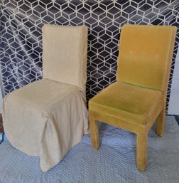 Dining Room Chairs. Set Of 4 With Slipcovers.