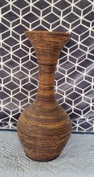 Woven Bamboo Floral Vase.  Tall